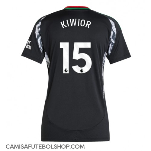 Camisa de time de futebol Arsenal Jakub Kiwior #15 Replicas 2º Equipamento Feminina 2024-25 Manga Curta